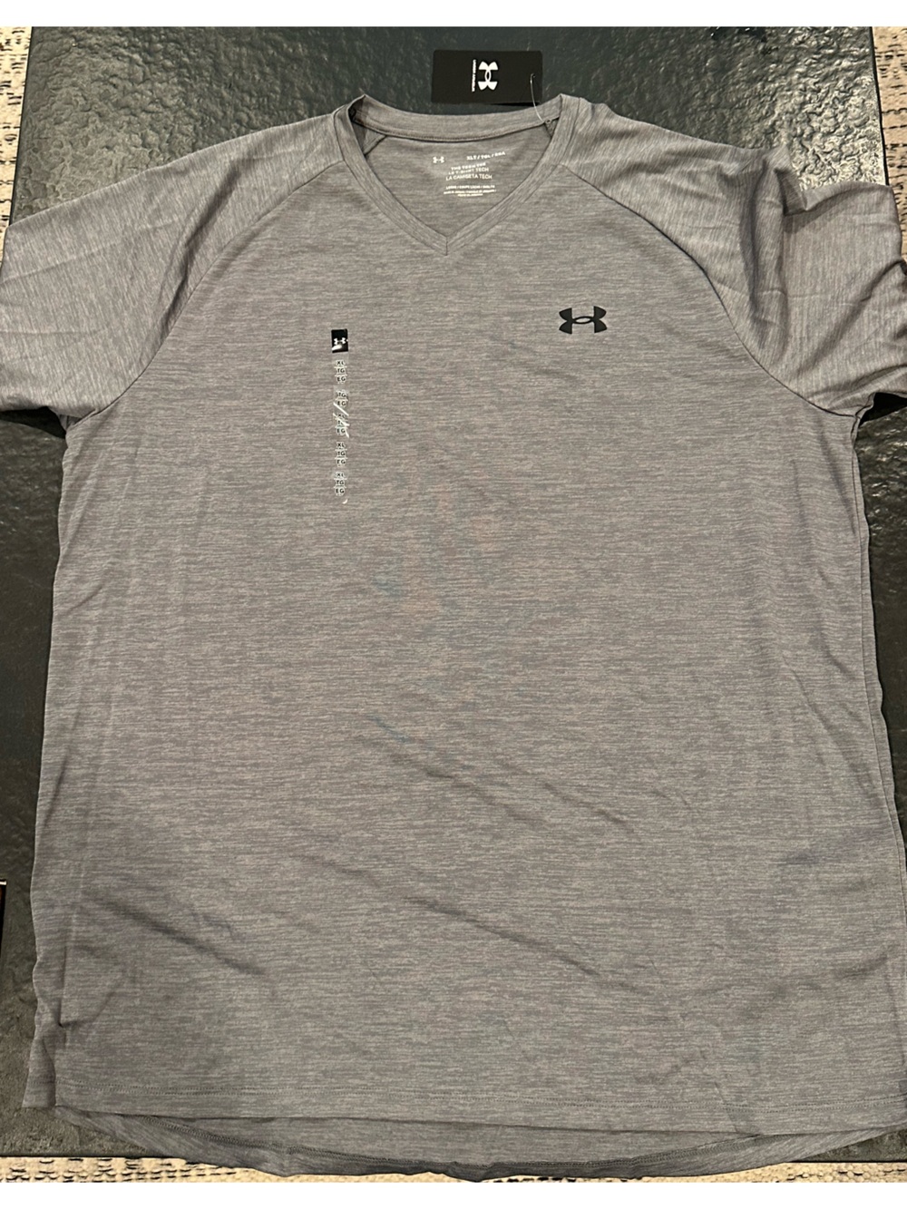 New Under Armour Men's Grey V-Neck Performance Shirt